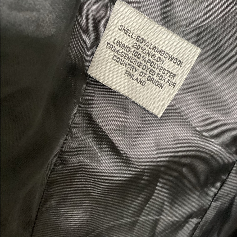 FORECASTER PLATINUM A-Line coat Sz 4 lambswool fox fur trim walker coat EUC - Picture 6 of 7